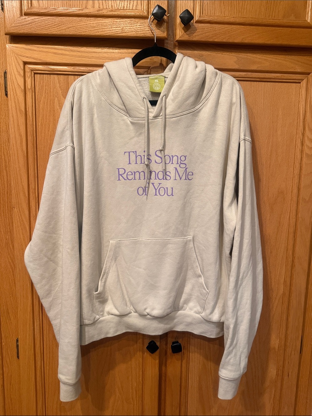 Lonely Ghost Hoodie with Purple Script